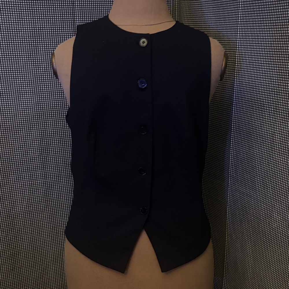 Zara Black Label Buttondown Vest M Academia Menswear Look Corporate Siren Preppy